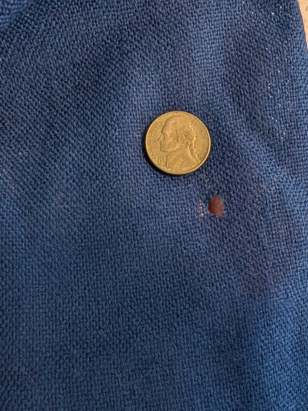Vintage Donald Davies Irish blue wool shirtdress - Picture 4 of 12